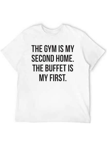 Gym & Buffet Funny Graphic Tee - Black