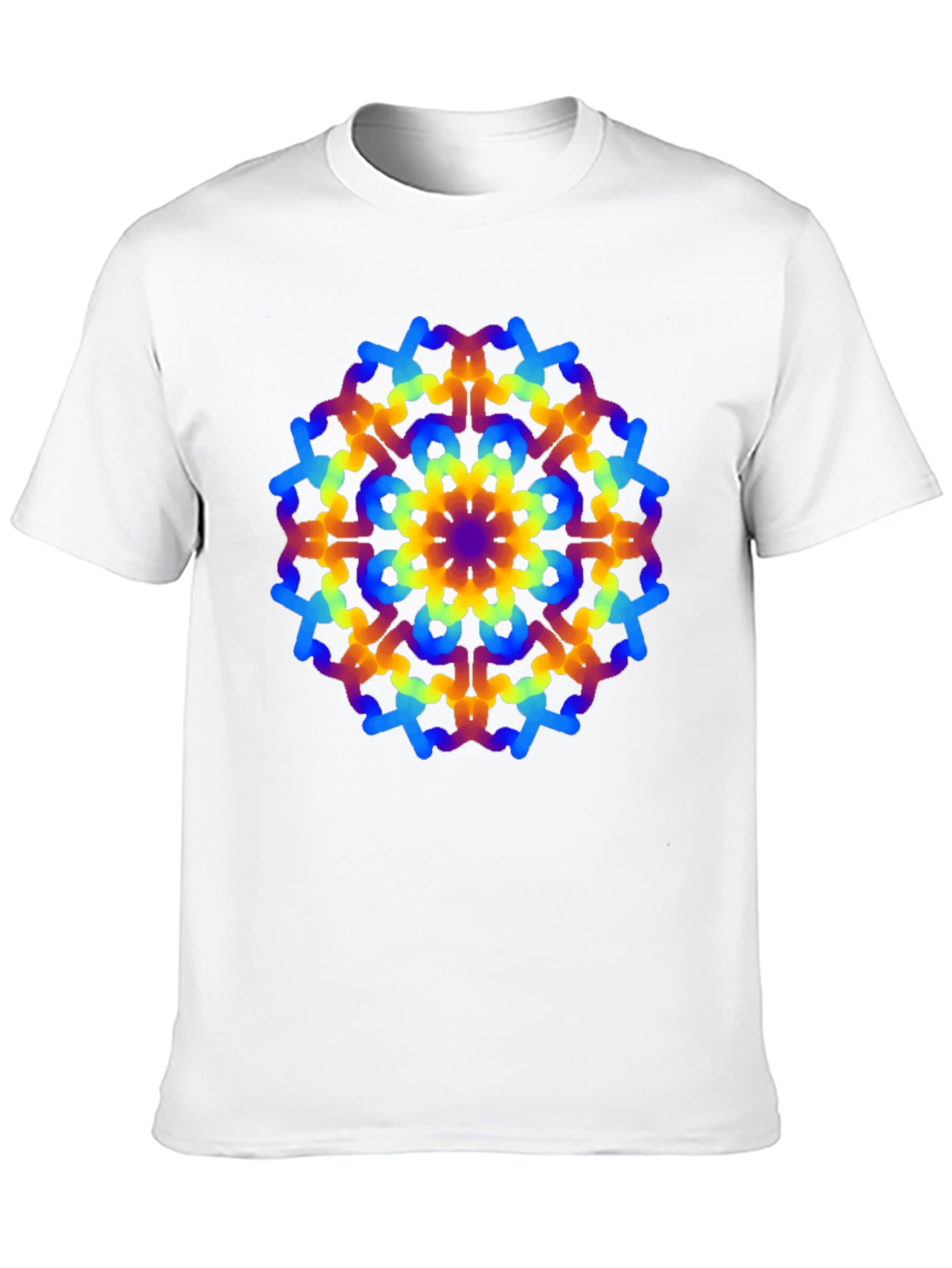 Rainbow Mandala Graphic Black T-Shirt