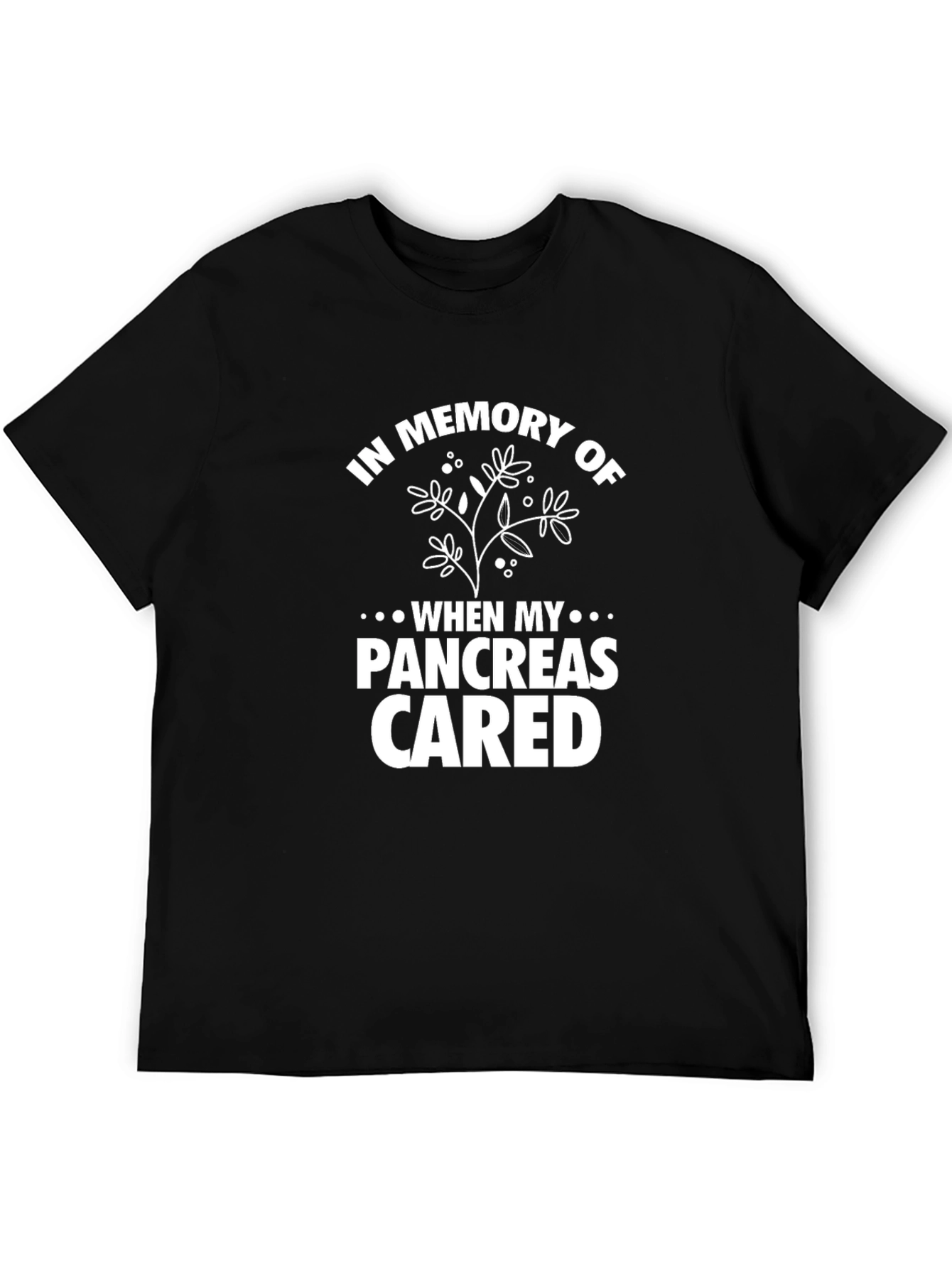 In Memory Of Pancreas T-Shirt Black Mens