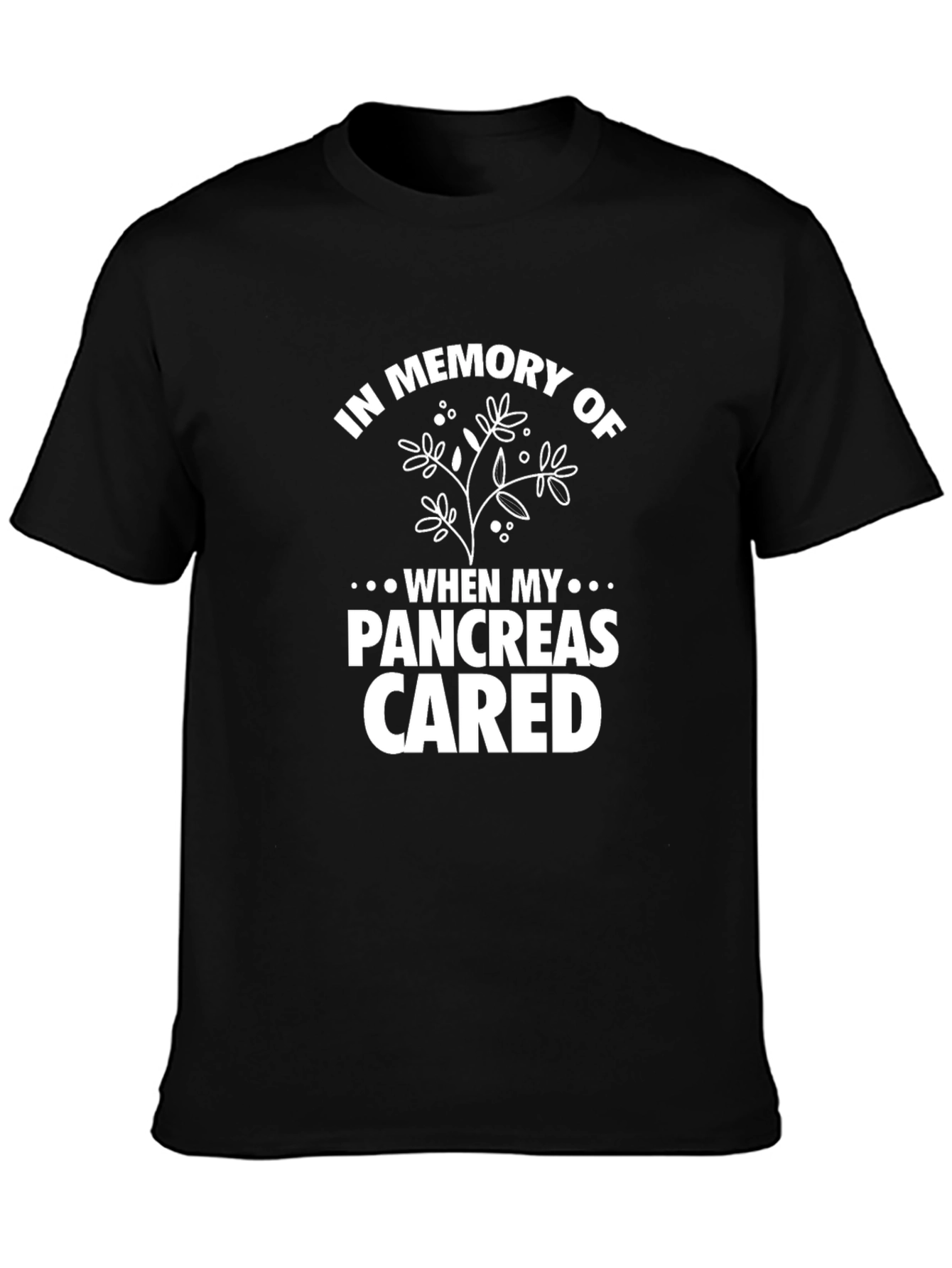 In Memory Of Pancreas T-Shirt Black Mens