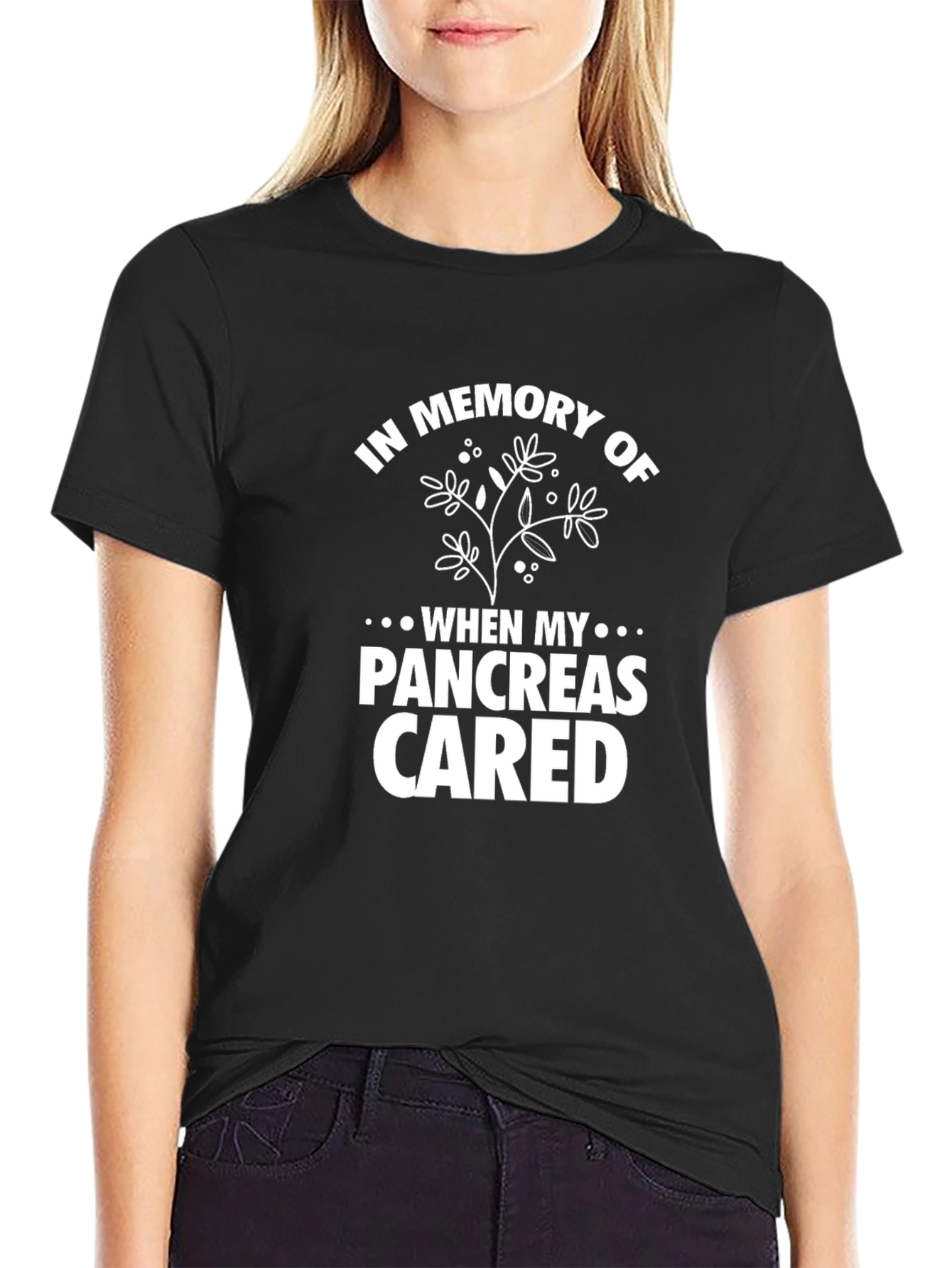 In Memory Of Pancreas T-Shirt Black Mens