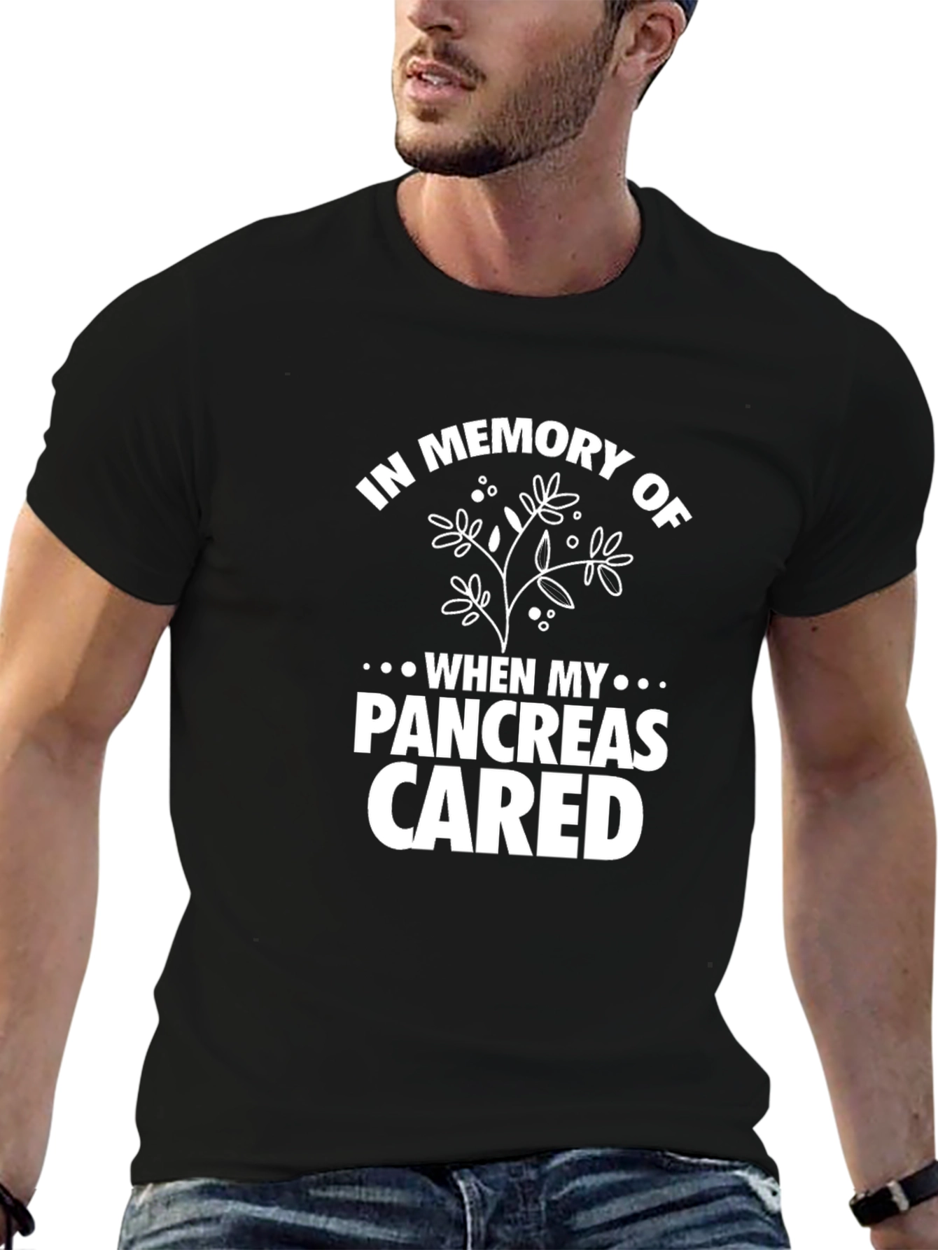 In Memory Of Pancreas T-Shirt Black Mens