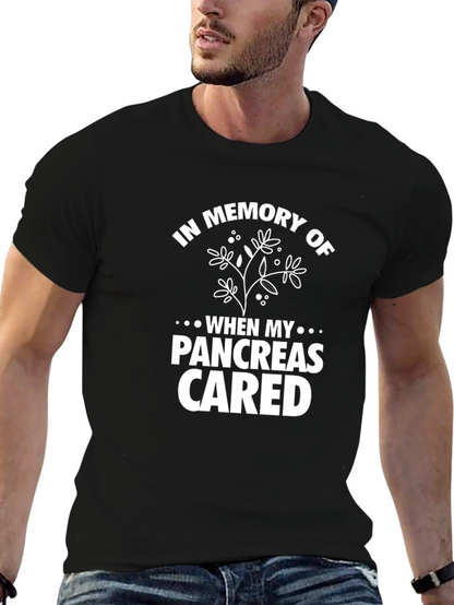 In Memory Of Pancreas T-Shirt Black Mens