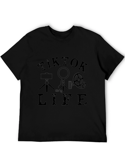 TikTok Life Black T-Shirt