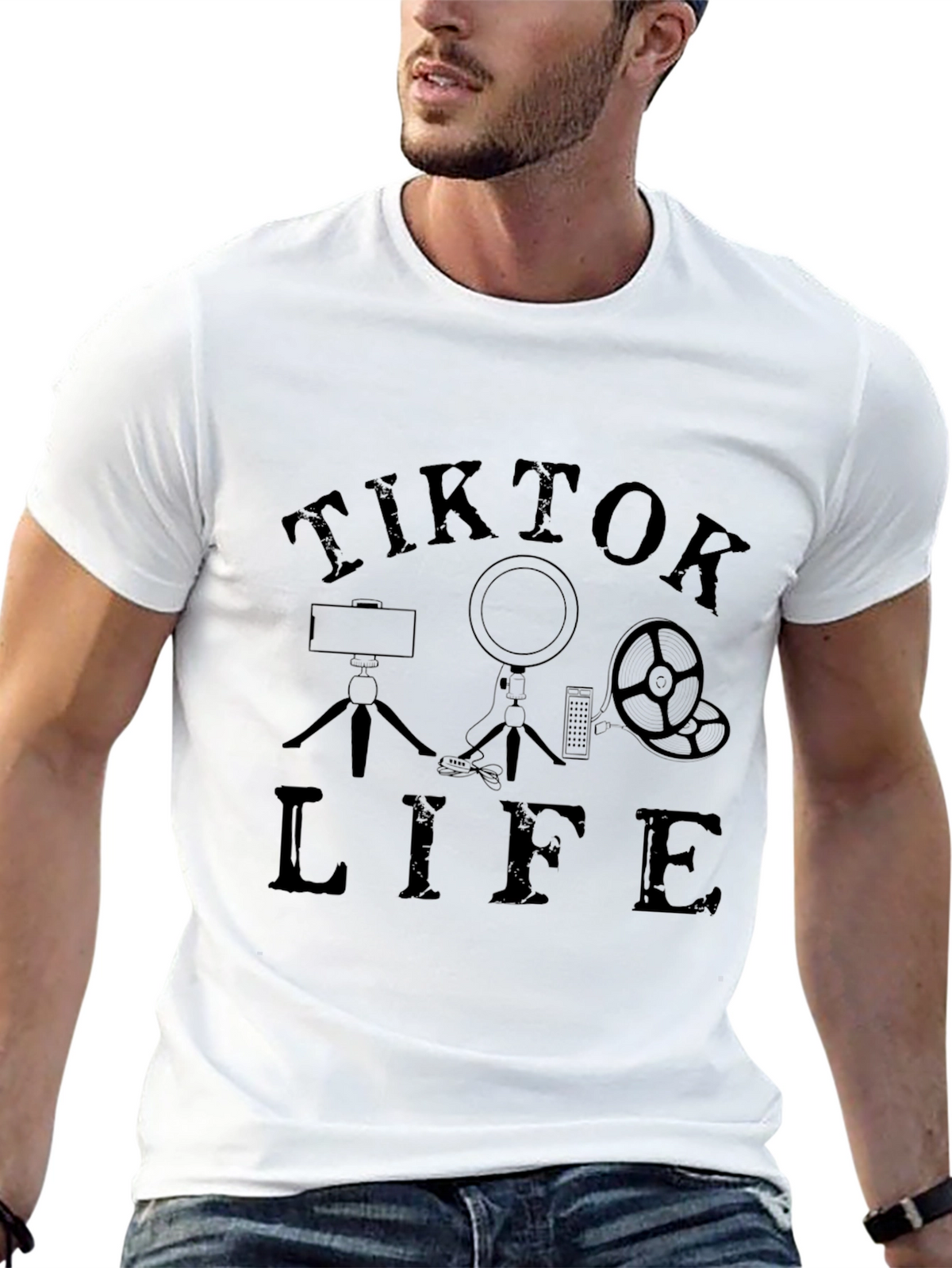 TikTok Life Black T-Shirt