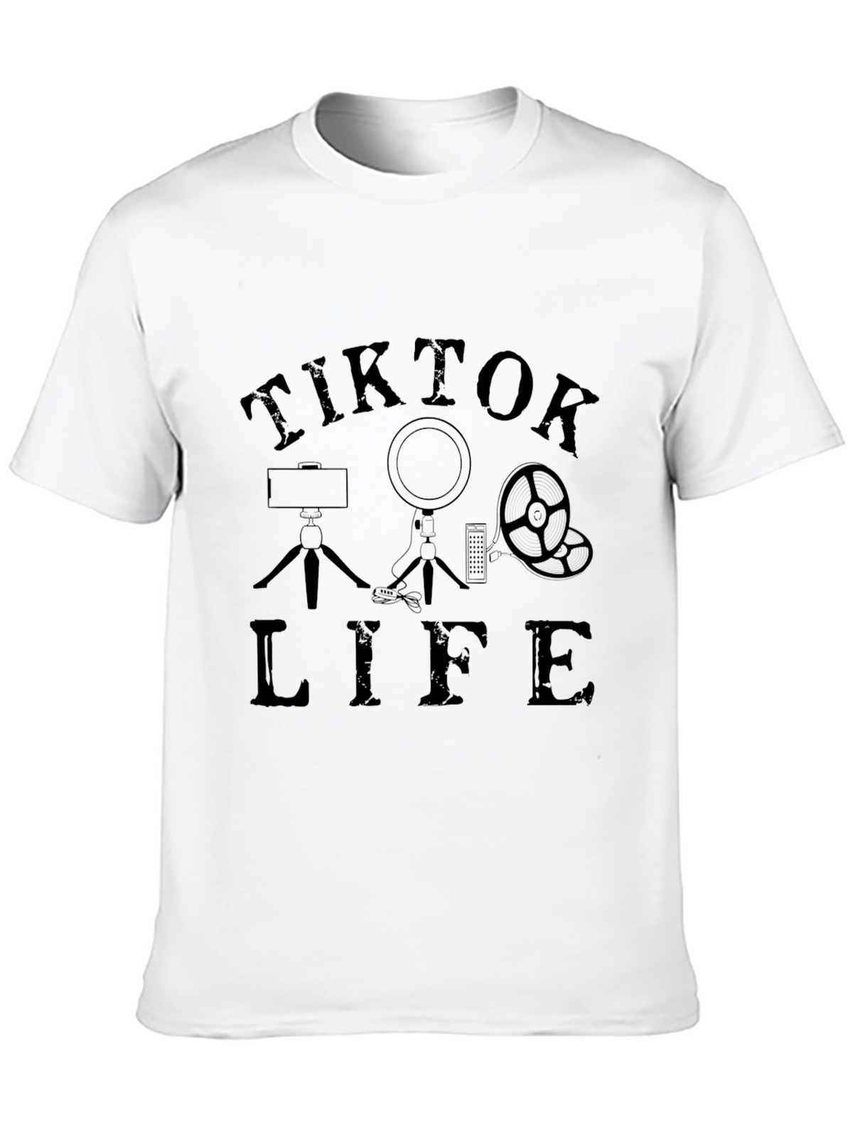 TikTok Life Black T-Shirt