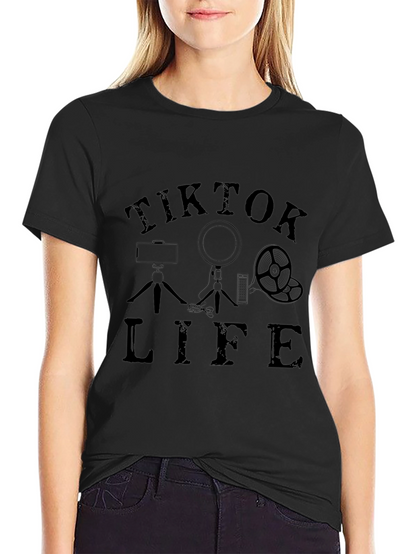 TikTok Life Black T-Shirt