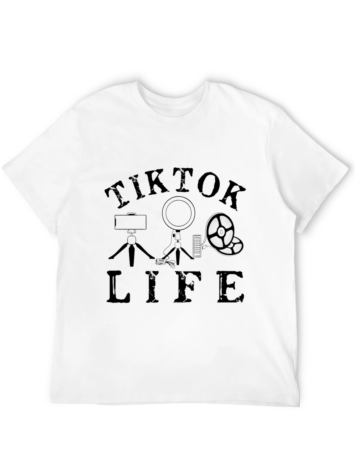TikTok Life Black T-Shirt