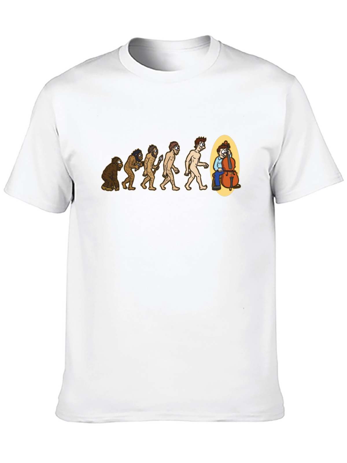 Evolution of Music Funny Bass Player T-Shirt