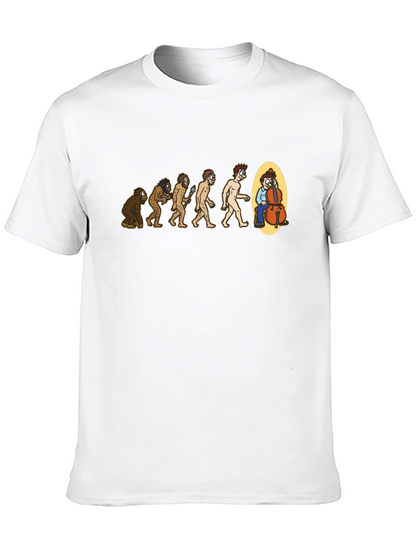 Evolution of Music Funny Bass Player T-Shirt