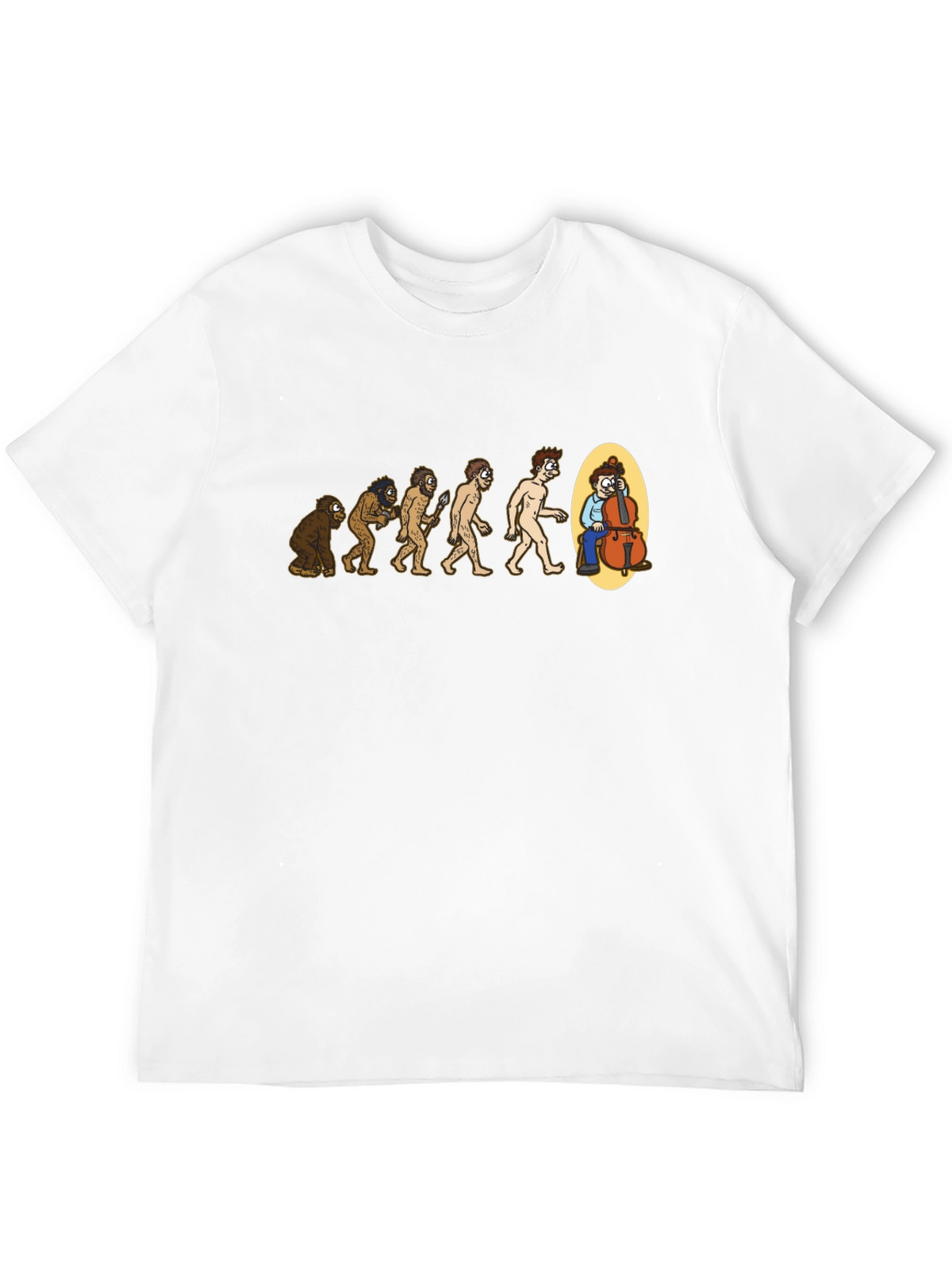 Evolution of Music Funny Bass Player T-Shirt