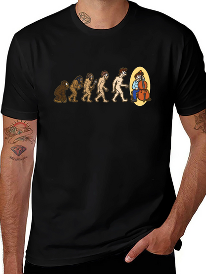 Evolution of Music Funny Bass Player T-Shirt