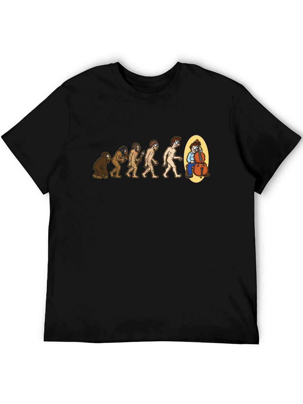 Evolution of Music Funny Bass Player T-Shirt