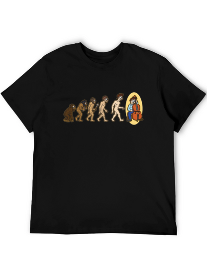 Evolution of Music Funny Bass Player T-Shirt