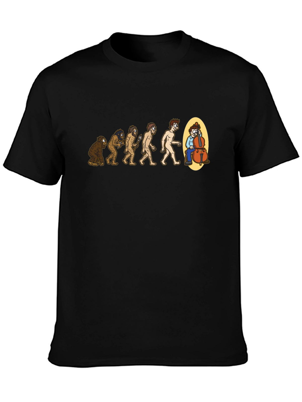 Evolution of Music Funny Bass Player T-Shirt