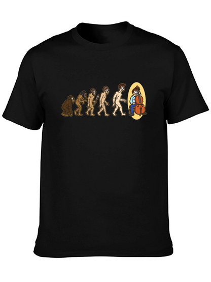 Evolution of Music Funny Bass Player T-Shirt