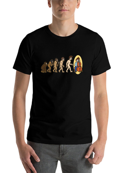 Evolution of Music Funny Bass Player T-Shirt