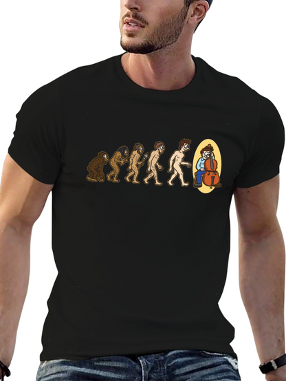 Evolution of Music Funny Bass Player T-Shirt