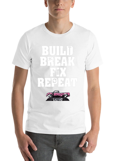 Build Break Fix Repeat Black Graphic Tee