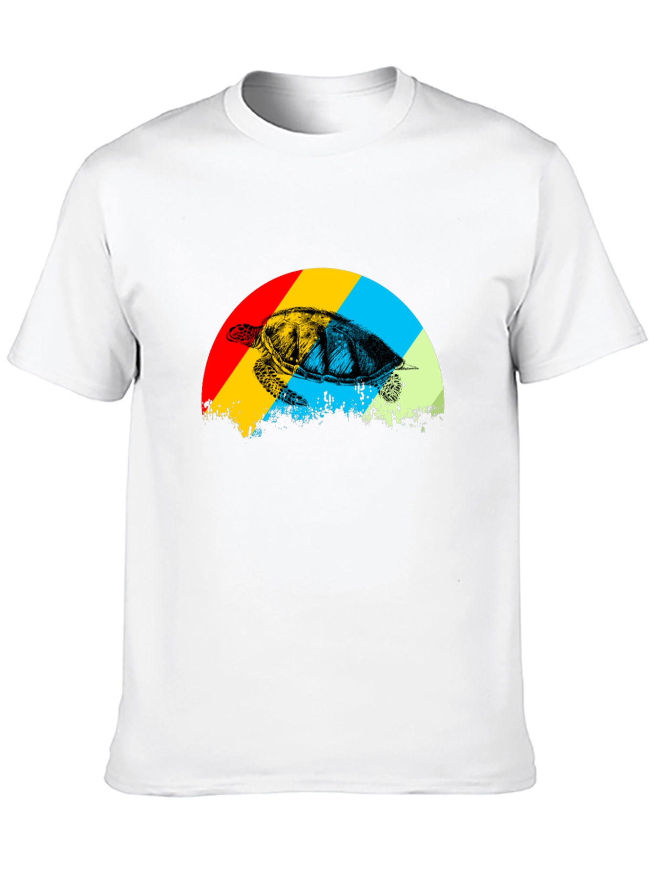 Retro Turtle Graphic Tee - Black
