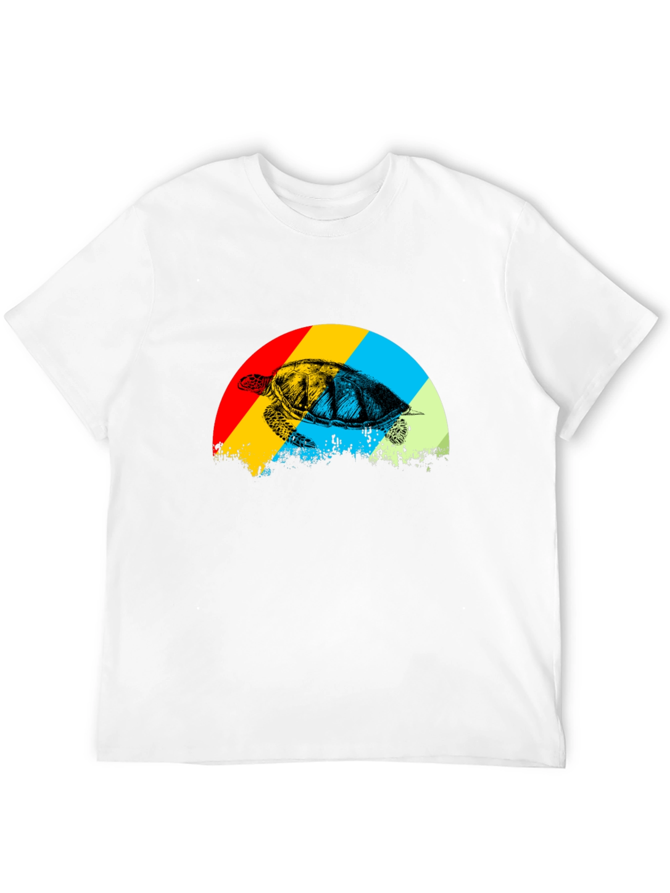 Retro Turtle Graphic Tee - Black
