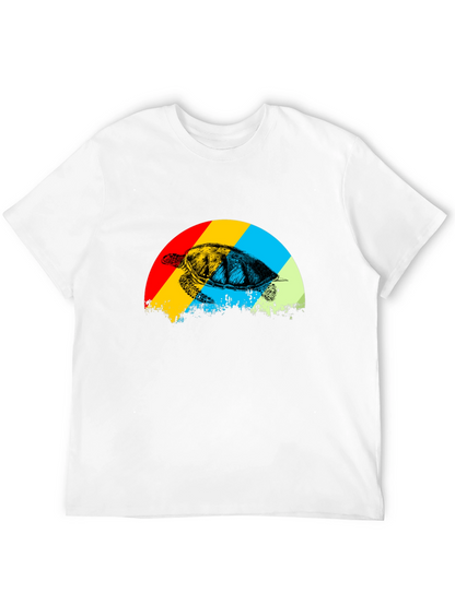 Retro Turtle Graphic Tee - Black