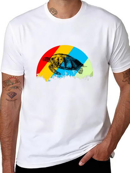 Retro Turtle Graphic Tee - Black