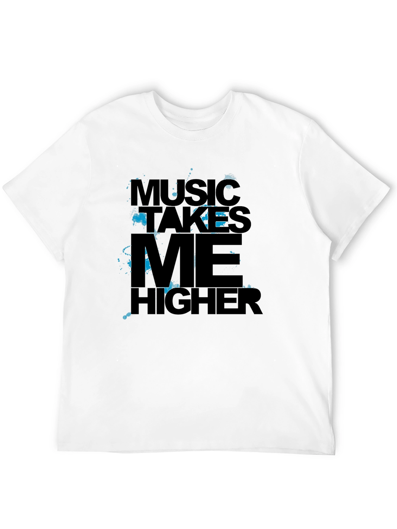 Music Takes Me Higher Black Graphic Tee
