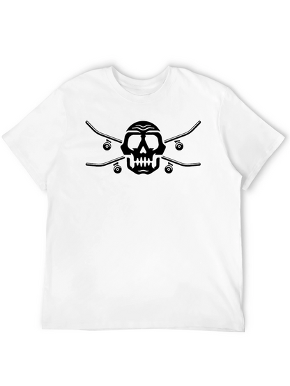 Skull & Skateboards Graphic T-Shirt - Mens Black Tee