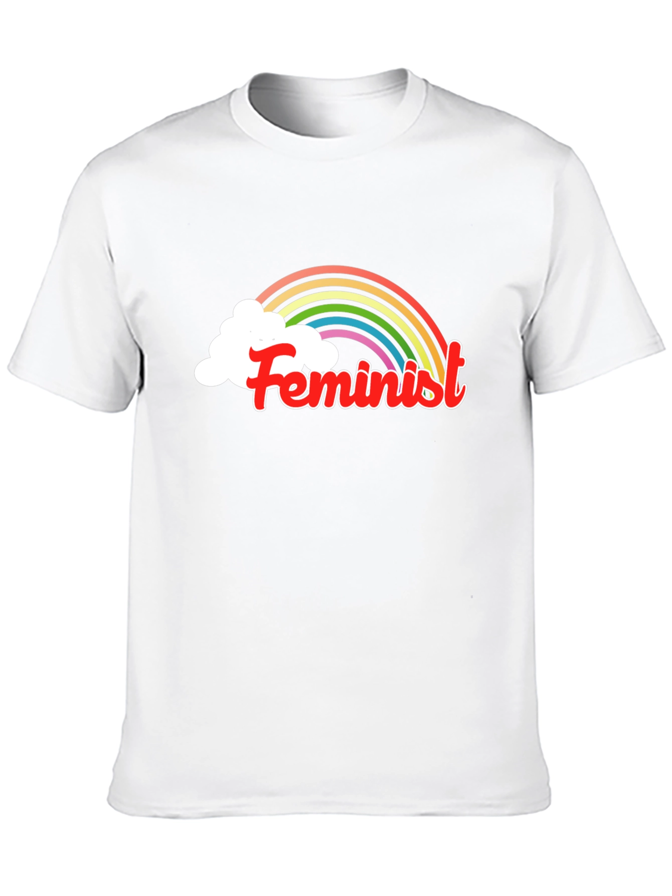 Feminist Rainbow T-Shirt - Black