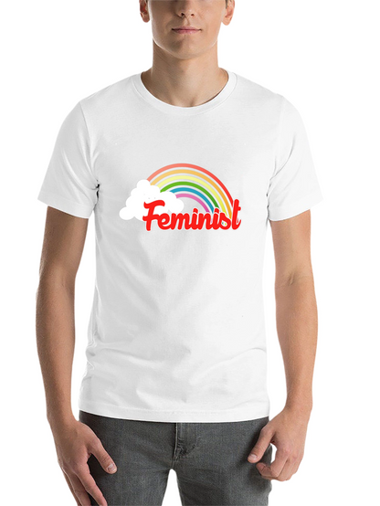 Feminist Rainbow T-Shirt - Black