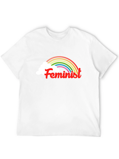 Feminist Rainbow T-Shirt - Black
