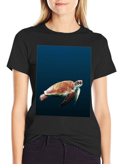 Sea Turtle Graphic Black T-Shirt