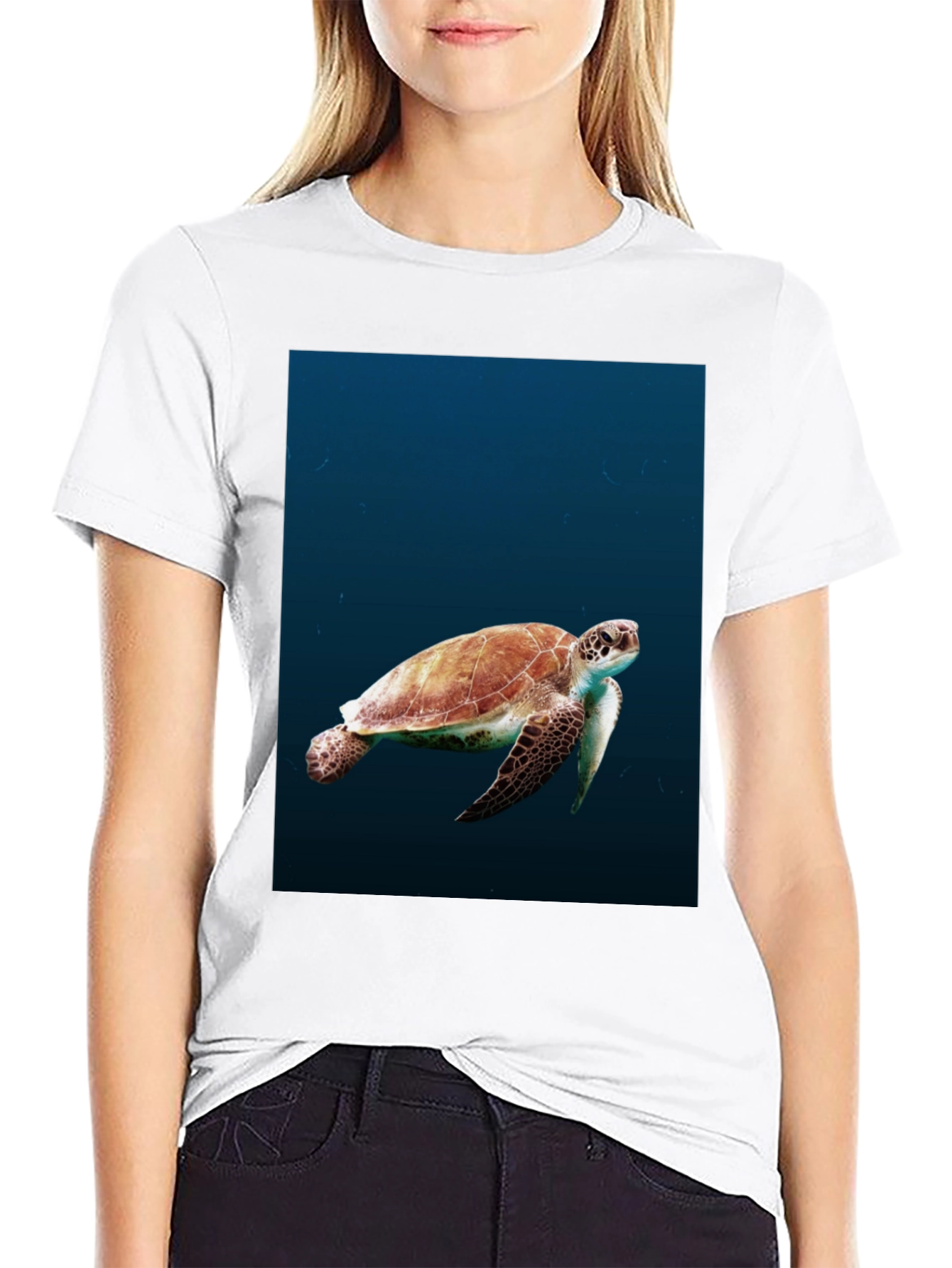 Sea Turtle Graphic Black T-Shirt