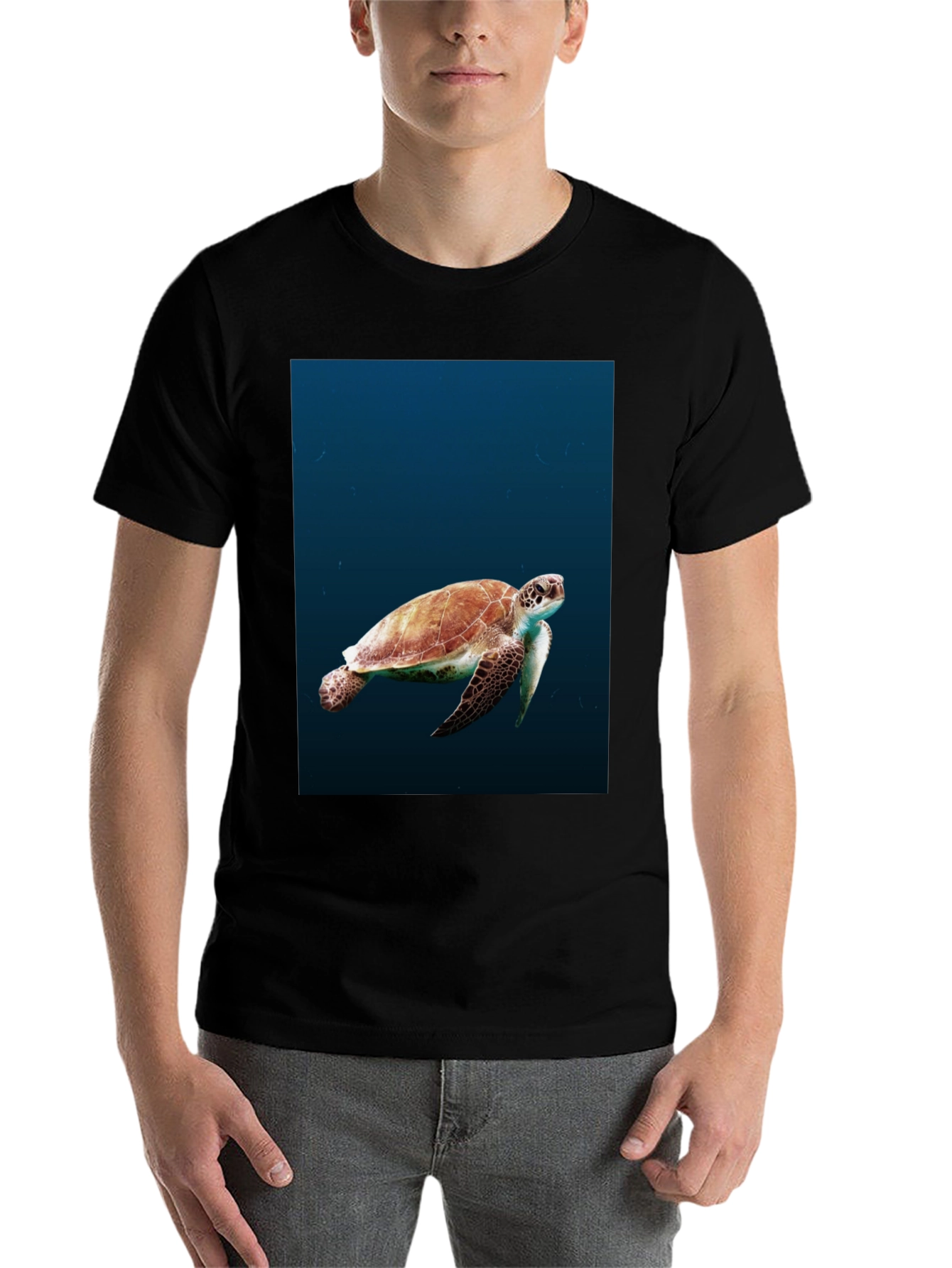 Sea Turtle Graphic Black T-Shirt