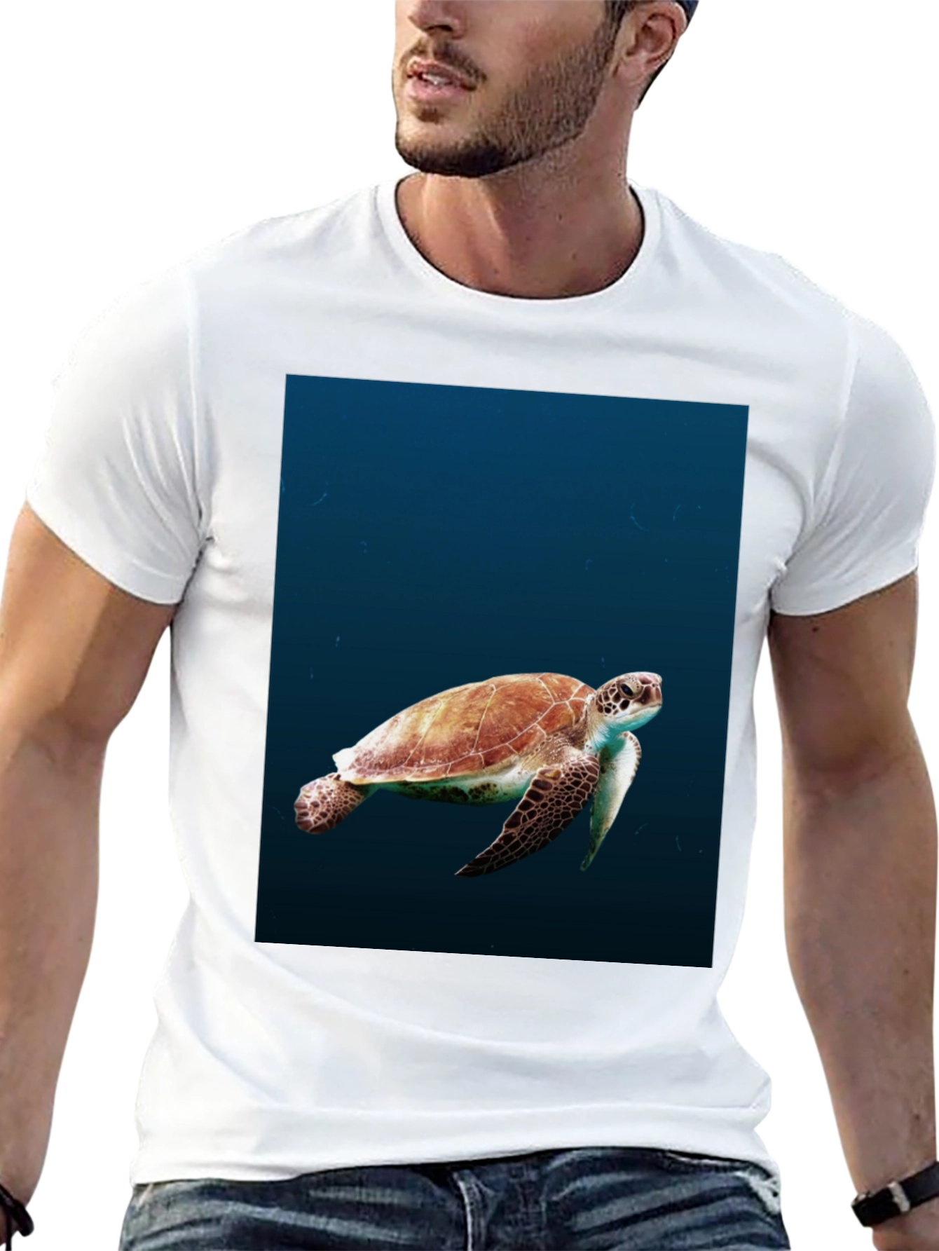 Sea Turtle Graphic Black T-Shirt