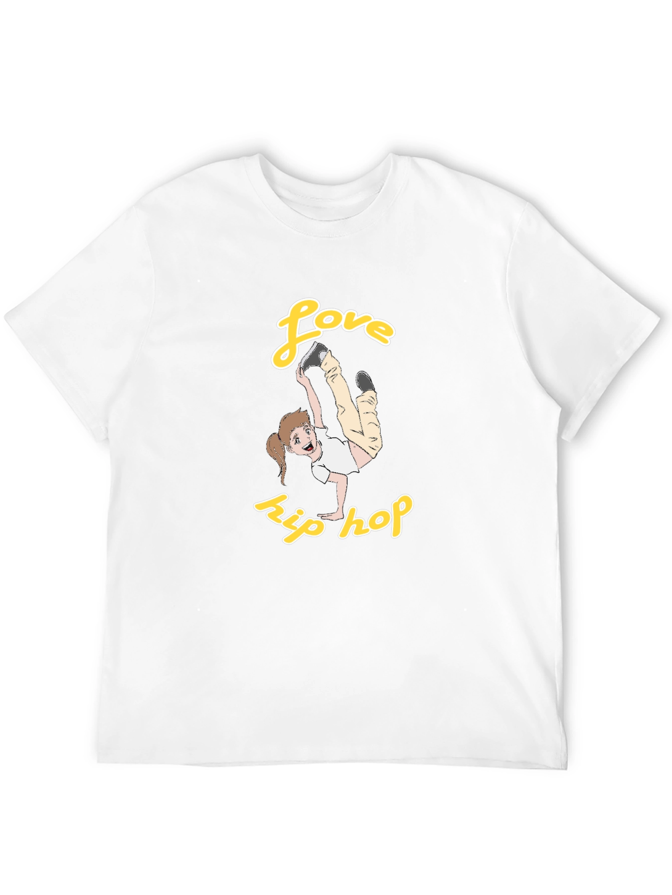 Love Hip Hop T-Shirt Black Cotton Graphic Tee Dance