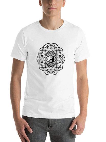 Yin Yang Mandala Black T-Shirt