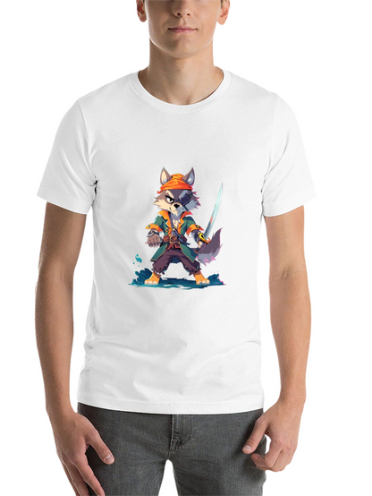 Cartoon Pirate Wolf T-Shirt