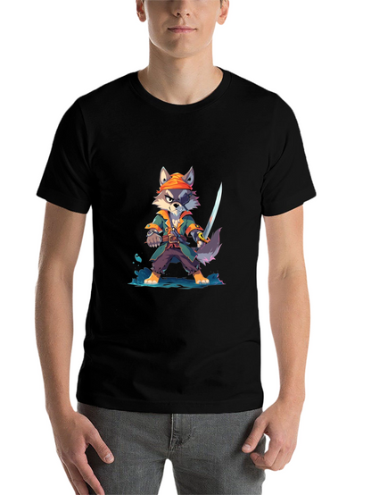 Cartoon Pirate Wolf T-Shirt