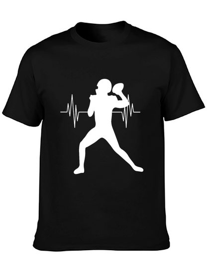 Football Heartbeat T-Shirt: Passion on Display