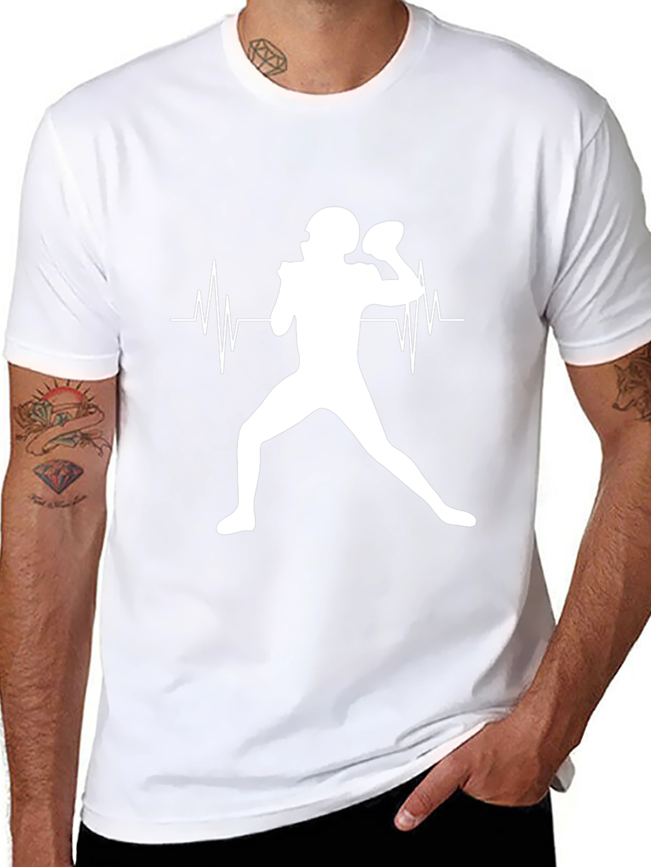 Football Heartbeat T-Shirt: Passion on Display