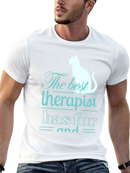 Cat Therapist T-Shirt - Funny Pet Lover Tee