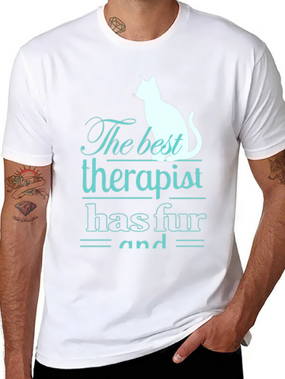 Cat Therapist T-Shirt - Funny Pet Lover Tee