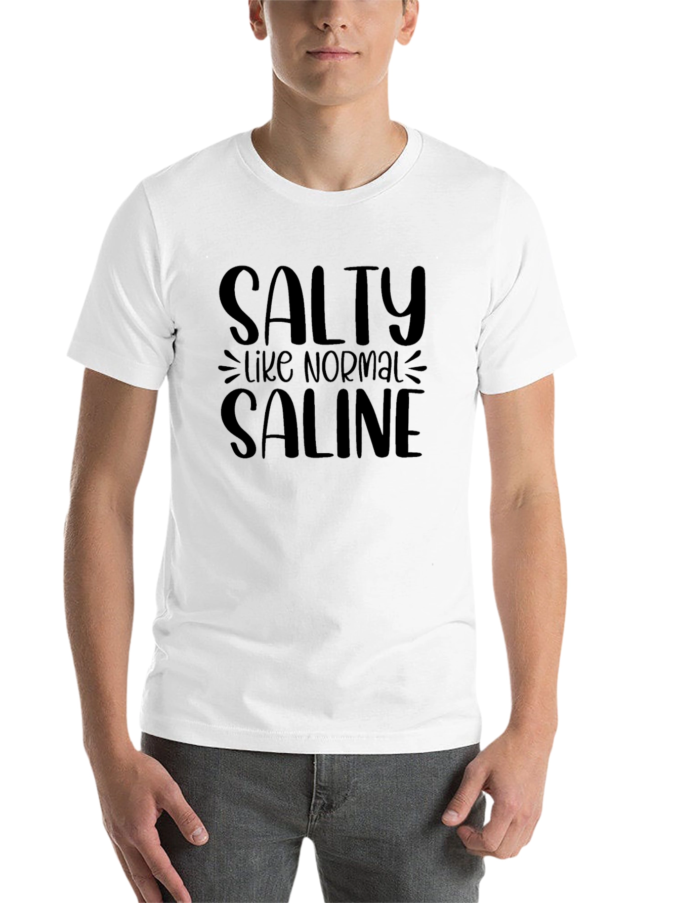 Salty Like Normal Saline Black T-Shirt