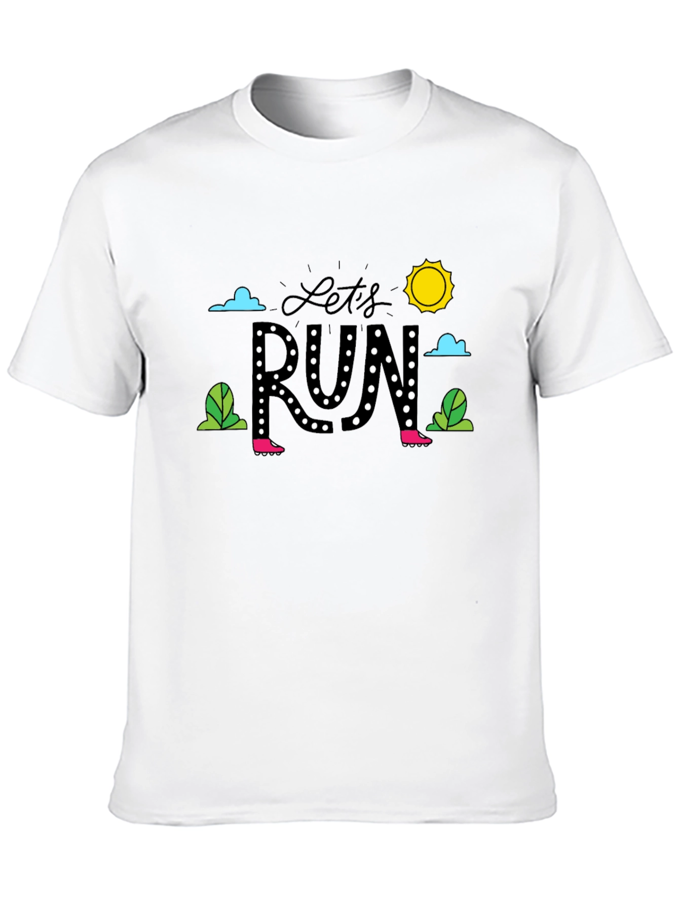 Lets Run Graphic T-Shirt - Black