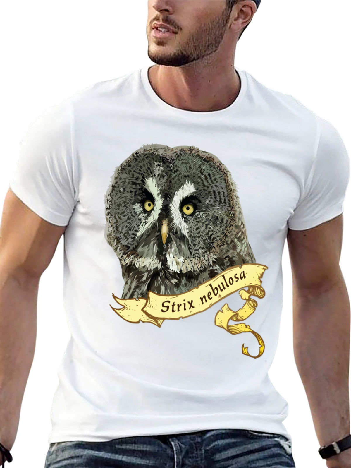 Strix Nebulosa Owl T-Shirt - Mens Graphic Tee