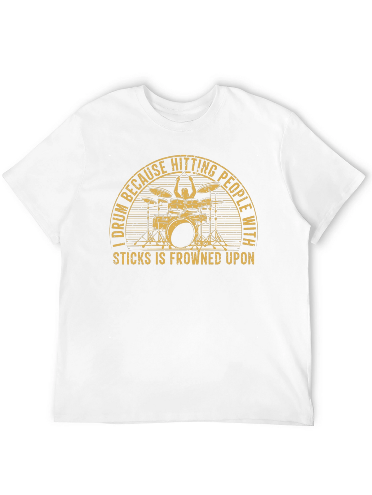 Drummer Graphic Tee - Hitting People With Sticks