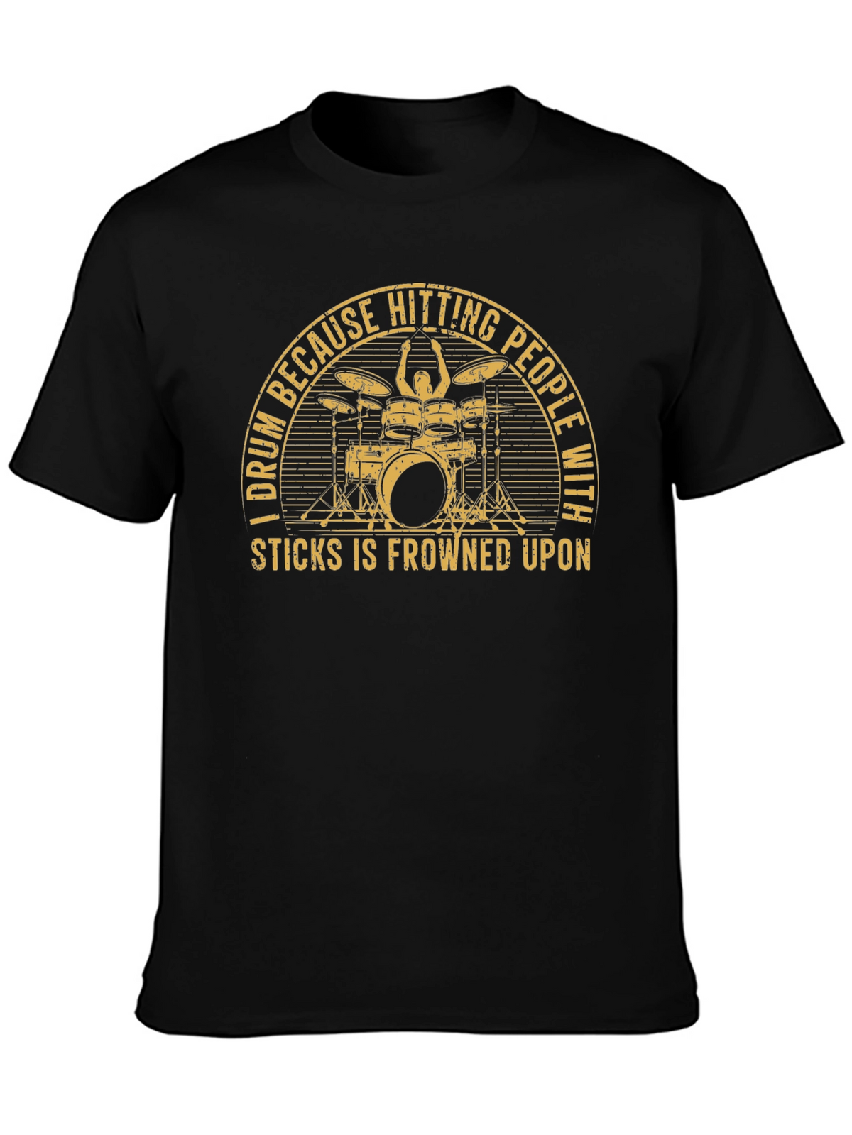 Drummer Graphic Tee - Hitting People With Sticks