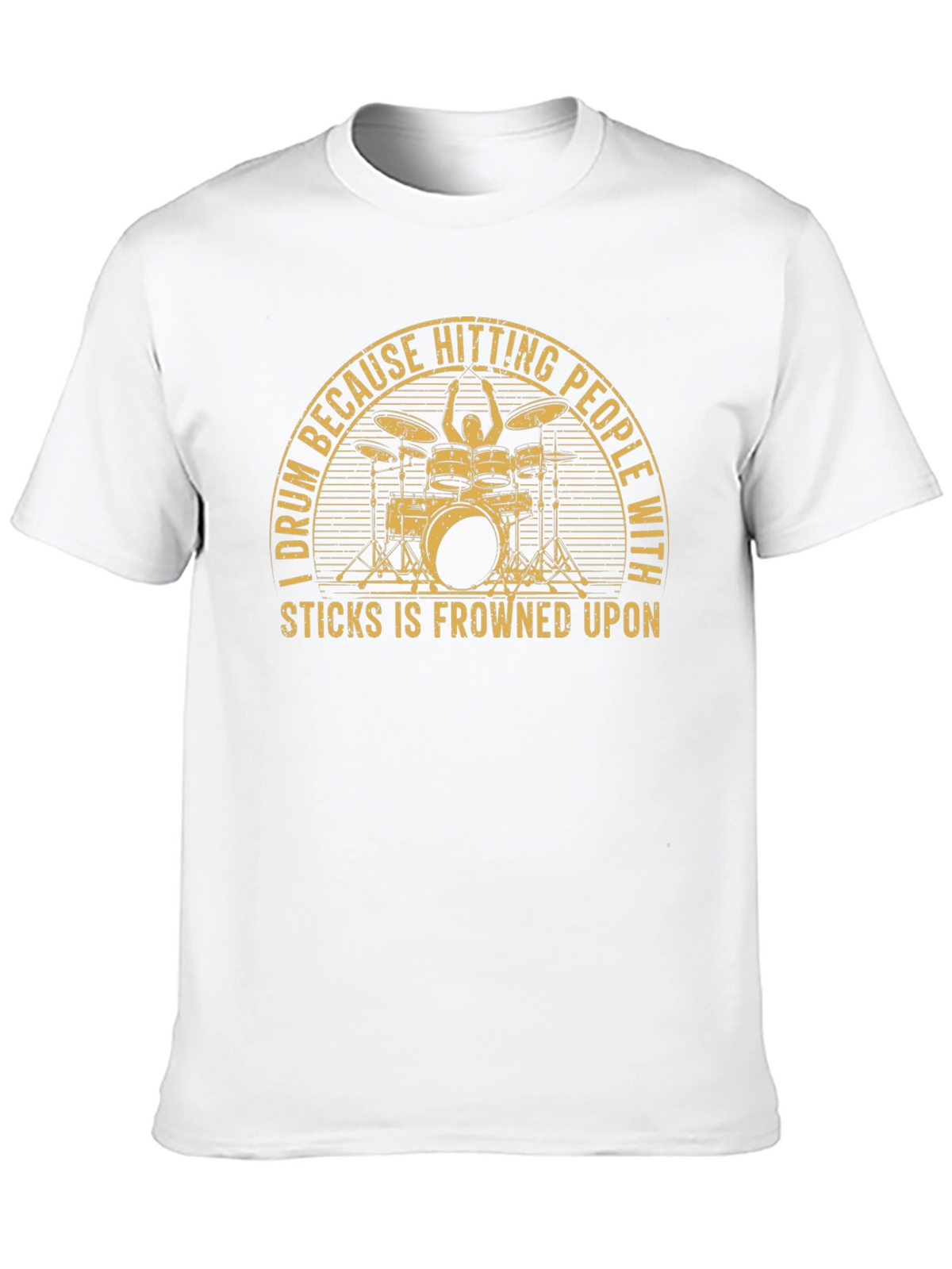 Drummer Graphic Tee - Hitting People With Sticks